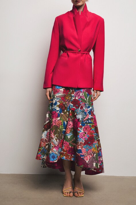 Medicine spódnica asymetryczna bawełniana multicolor