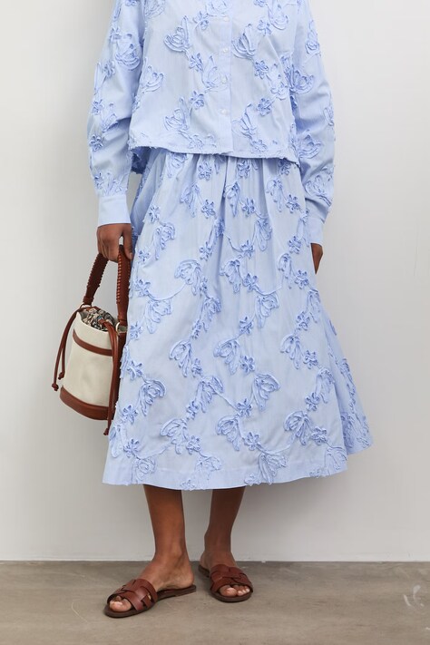 Medicine spódnica z bawełną niebieska