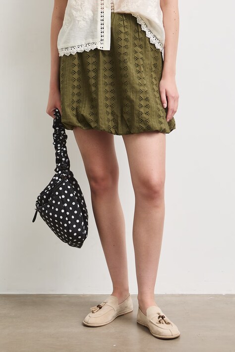 Medicine spódnica bombka bawełniana zielona