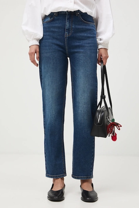 Medicine jeansy mom fit damskie niebieskie