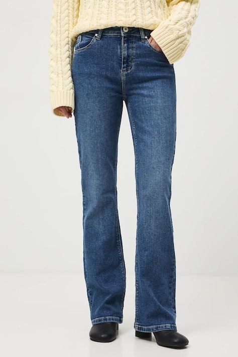 Jeansy flare damskie niebieskie RS26-SJD300