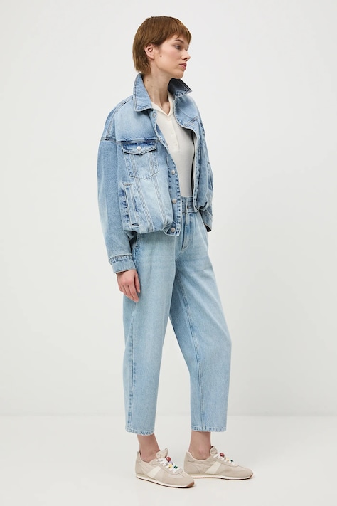 Medicine jeansy slouchy damskie niebieskie