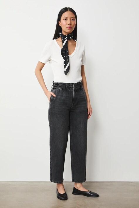 Medicine jeansy slouchy damskie czarne