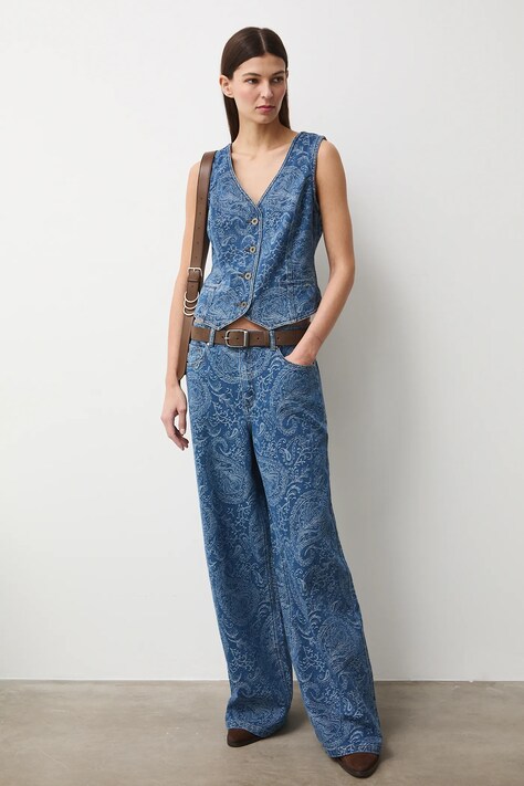 Medicine jeansy damskie kolor niebieski