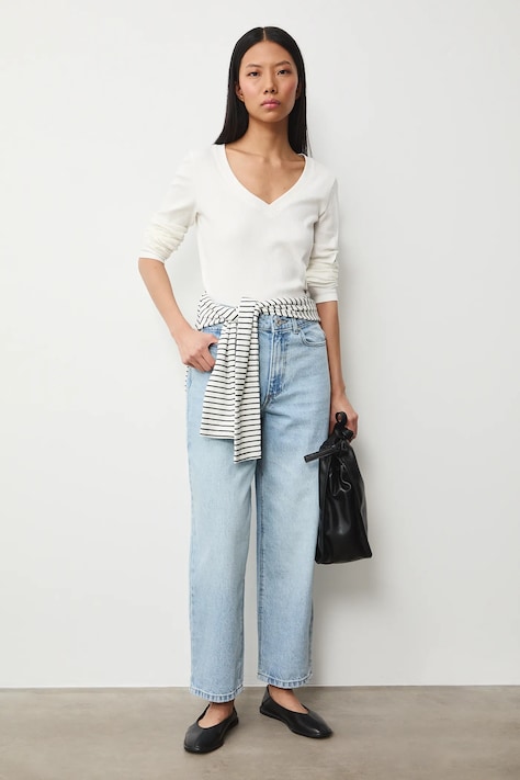 Medicine jeansy mom fit damskie niebieskie