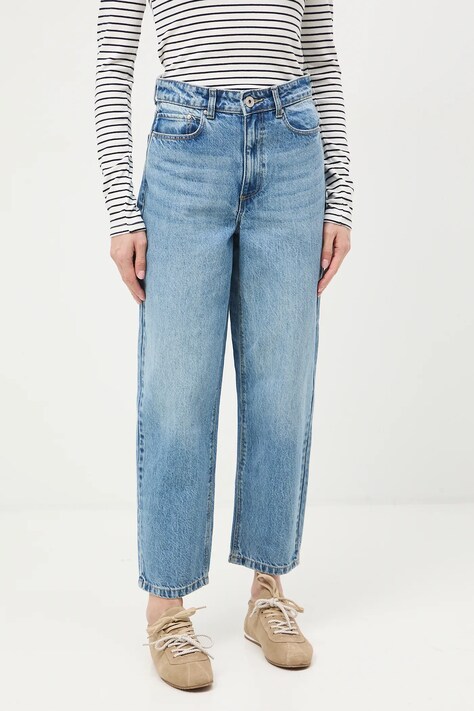 Medicine jeansy mom fit damskie niebieskie