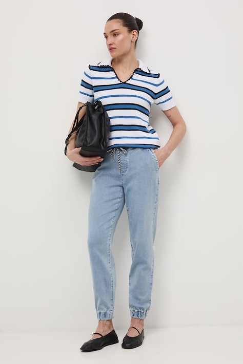 Medicine jeansy jogger damskie niebieskie