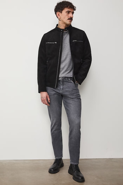 Medicine jeansy tapered męskie szare