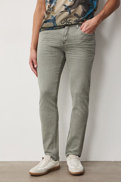 Medicine jeansy slim fit męskie zielone