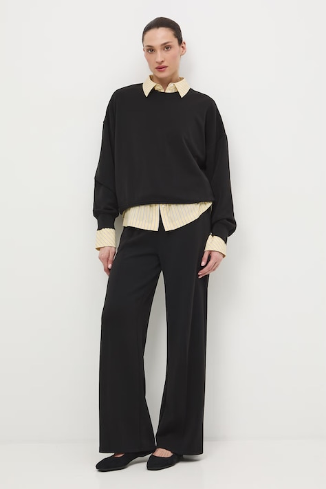 Medicine spodnie dresowe damskie kolor czarny gładkie