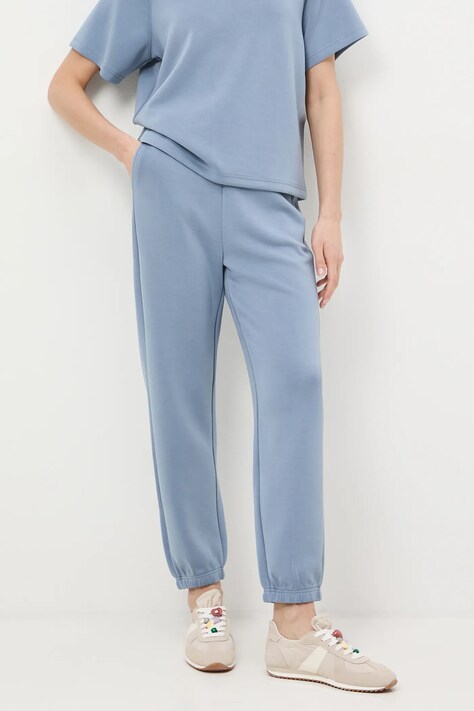 Medicine spodnie dresowe damskie kolor niebieski gładkie