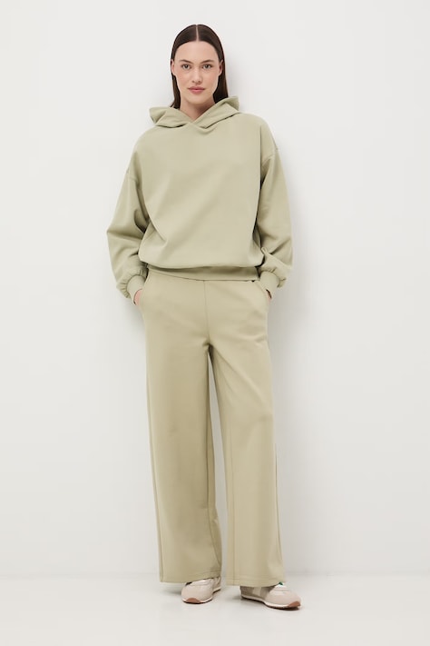 Medicine spodnie dresowe damskie zielone regular waist