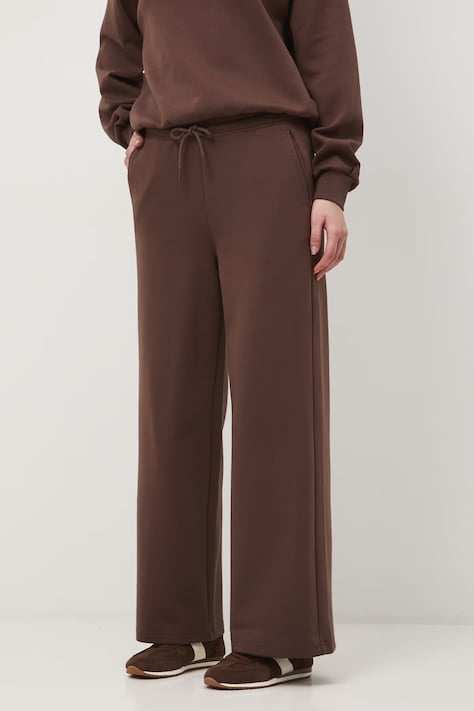 Medicine spodnie dresowe damskie brązowe regular waist