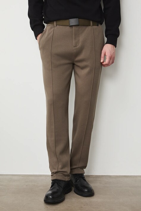 Medicine spodnie męskie kolor zielony w fasonie chinos