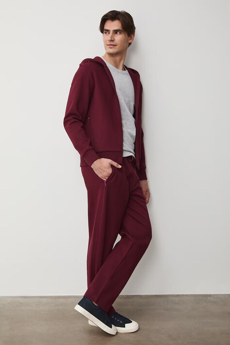 Medicine spodnie dresowe męskie bordowe regular waist