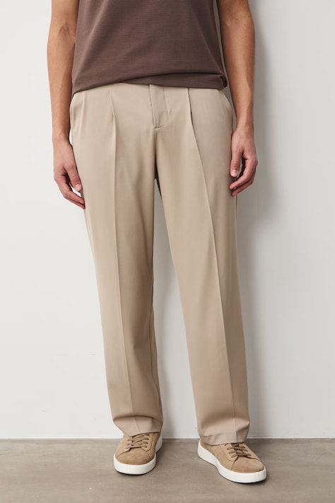 Medicine pantaloni chinos da uomo con viscosa beige regular waist