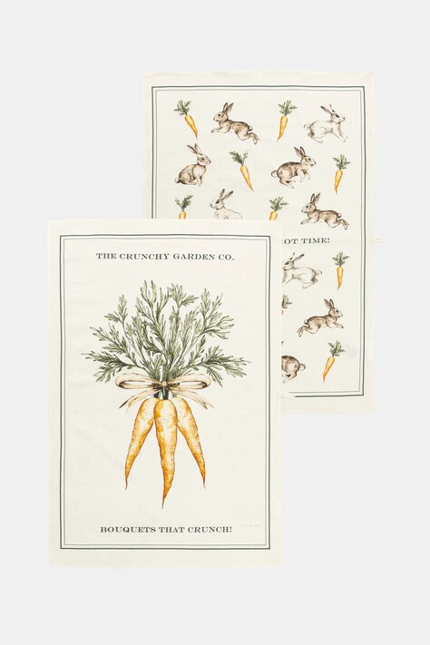 Kuchyňské utěrky s příměsí lnu, se vzorem (2-pack) více barev RS26-SRU420