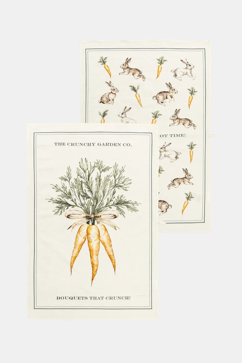 Kuchyňské utěrky s příměsí lnu, se vzorem (2-pack) více barev RS26-SRU420