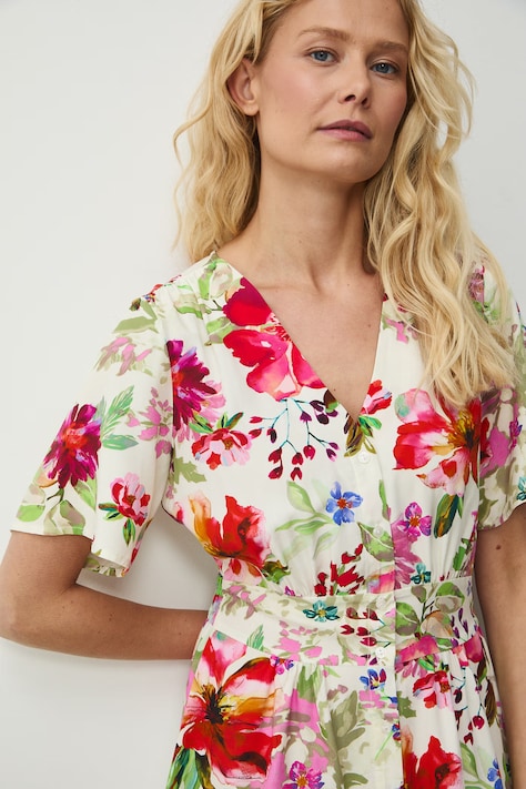 Sukienka z wiskozy beżowa RS26-SUD073