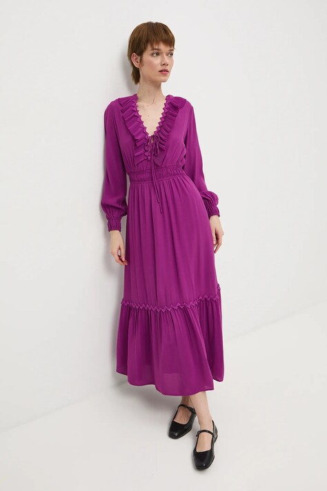 Medicine sukienka z wiskozy fioletowa