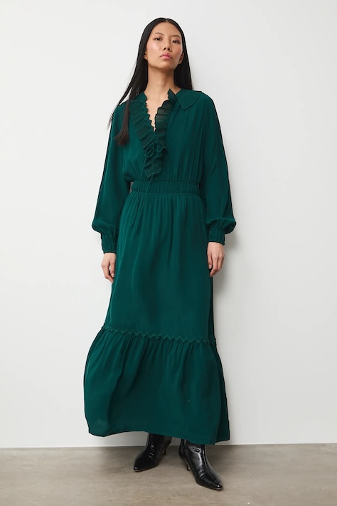 Sukienka z wiskozy zielona RS26-SUD307