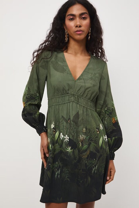 Medicine sukienka zielona w kwiaty