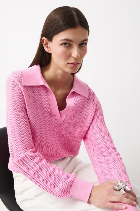 Medicine sweter bawełniany damski kolor różowy lekki