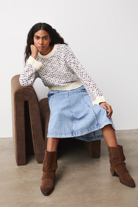 Medicine sweter damski kolor multicolor ciepły