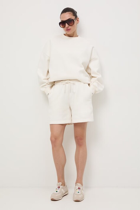 Medicine szorty dresowe damskie beżowe regular waist