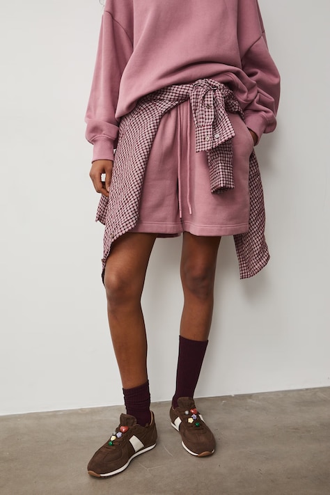 Medicine szorty dresowe damskie różowe regular waist