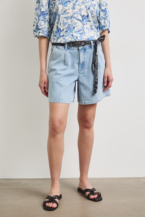 Medicine szorty chino damskie jeansowe niebieskie