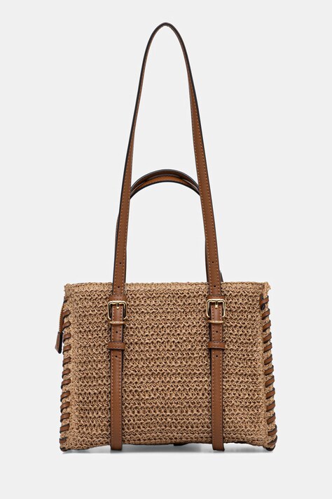 Medicine torebka koszyk damska pleciona beżowa