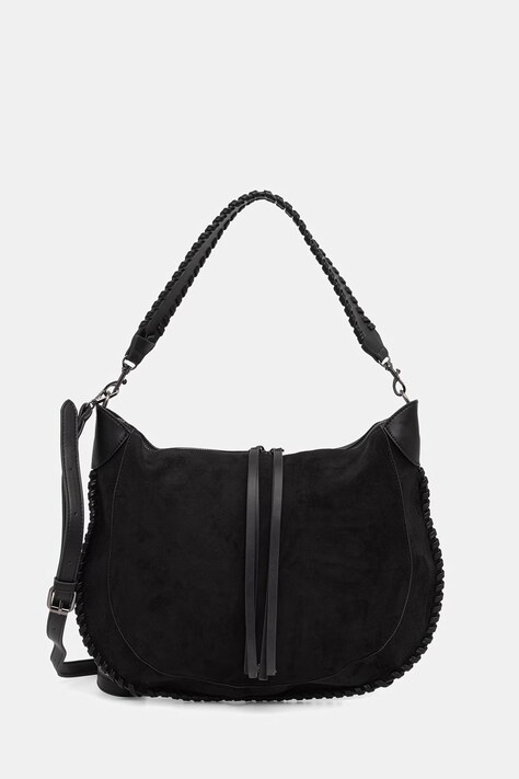 Medicine torebka damska z imitacji zamszu czarna