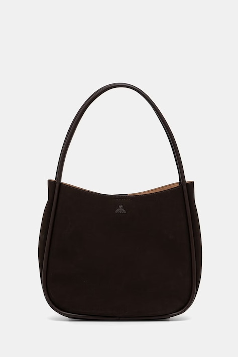 Torebka shopper damska z imitacji skóry brązowa RS26-TOD802