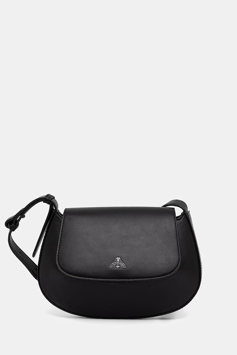 Torebka crossbody damska z imitacji skóry czarna RS26-TOD805