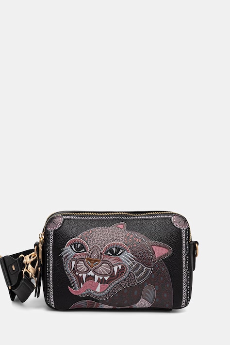 Medicine torebka crossbody damska z imitacji skóry czarna