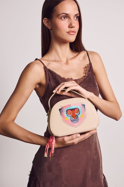 Medicine чанта crossbody дамска от имитация на кожа бежова
