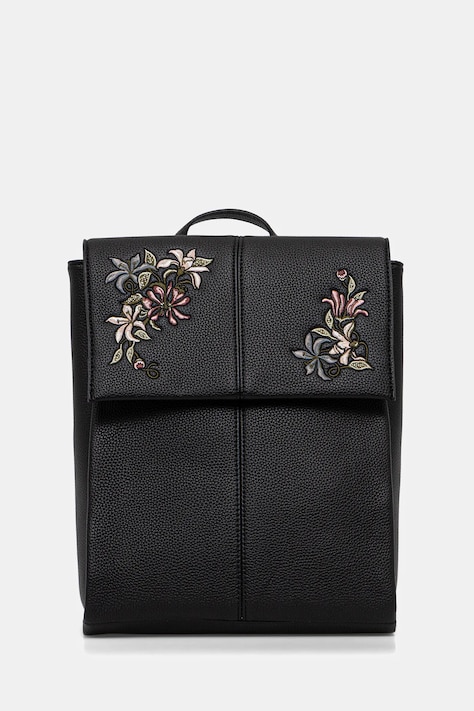 Medicine plecak damski kolor czarny mały z aplikacją