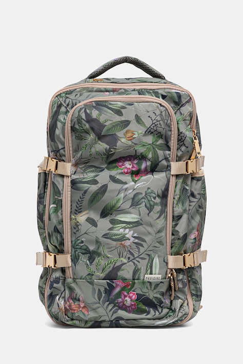 Medicine plecak travel damski kolor zielony duży wzorzysty