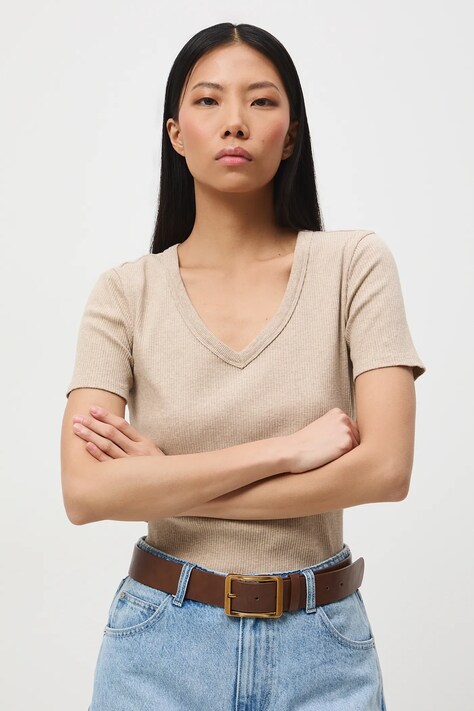 Medicine t-shirt damski kolor beżowy