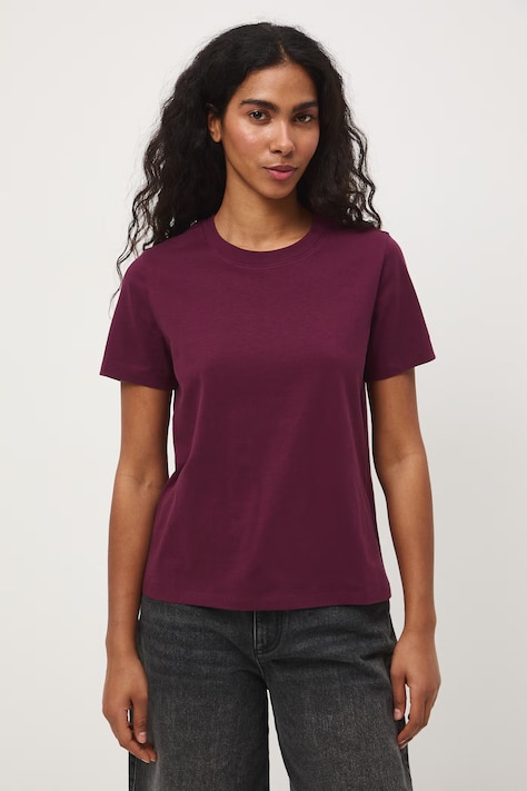 Medicine t-shirt damski bawełniany bordowy