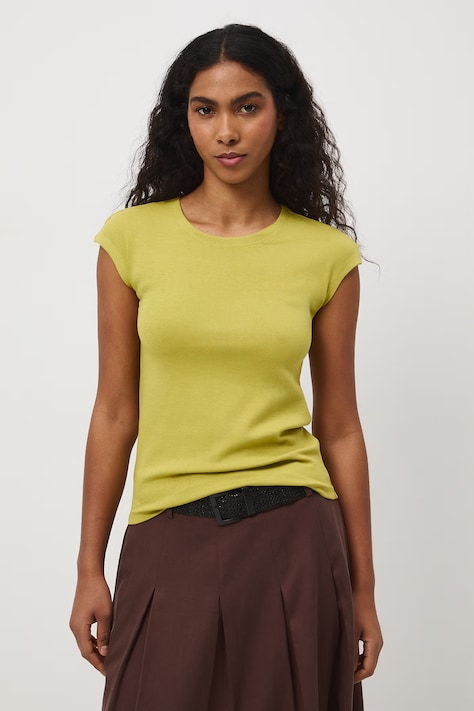 T-shirt damski zielony RS26-TSD053