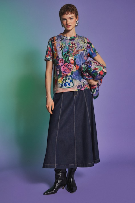 T-shirt damski z kolekcji Eviva L'arte kolor multicolor RS26-TSD252