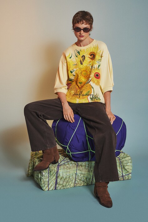 Medicine t-shirt bawełniany damski kolor żółty