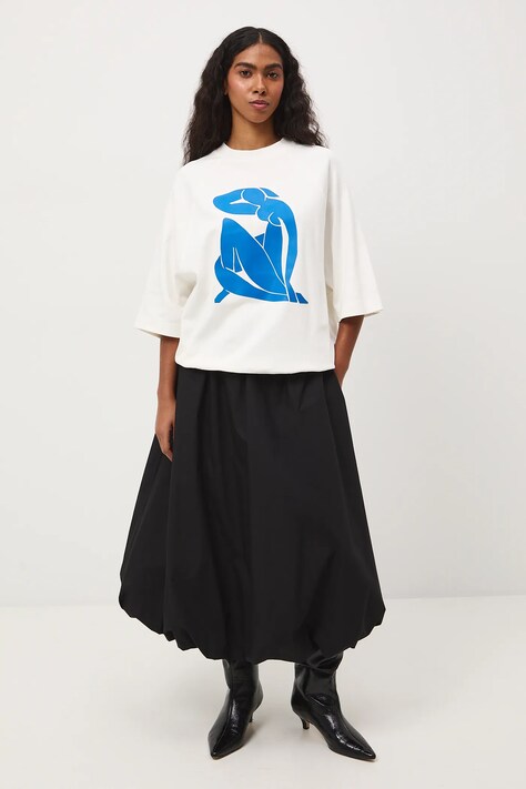 T-shirt bawełniany damski z kolekcji Eviva L'arte kolor beżowy RS26-TSD263