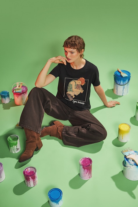 T-shirt damski z kolekcji Eviva L'arte kolor czarny RS26-TSD264