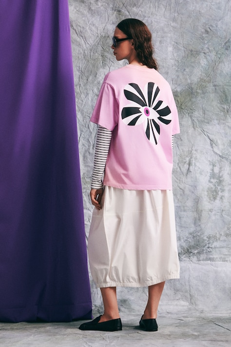 Medicine tricou oversized pentru femei, din bumbac roz