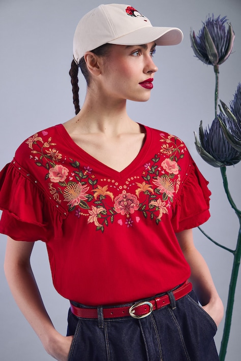 Medicine t-shirt bawełniany damski kolor czerwony