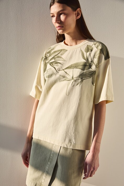 Medicine t-shirt oversize damski bawełniany żółty