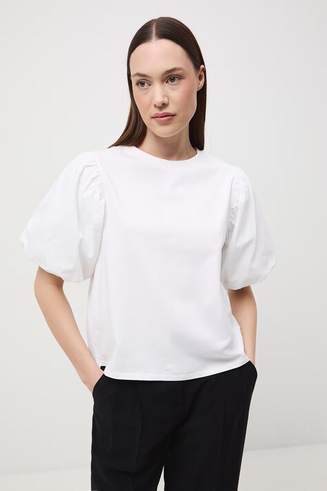 Medicine T-shirt damski bawełniany z elastanem biały